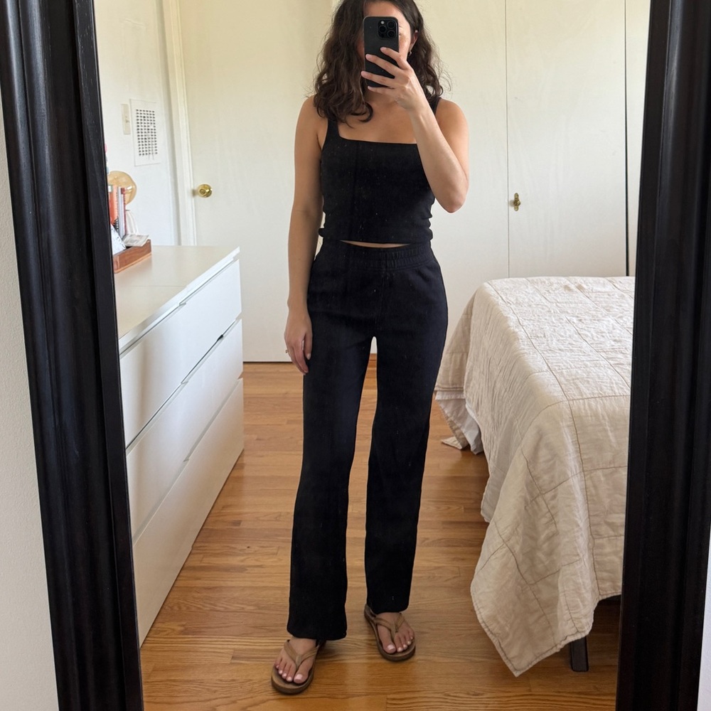 Everlane Ribbed Lounge Pants - XS - Black